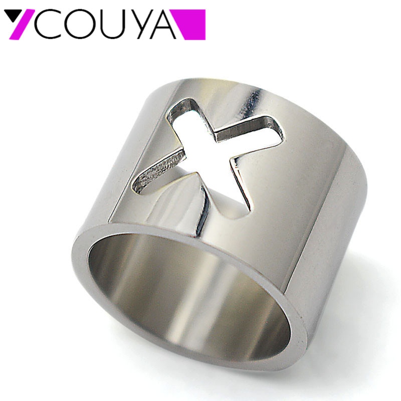 Couya Brand Blank Cross Ring 2017 Summer Unique Des..